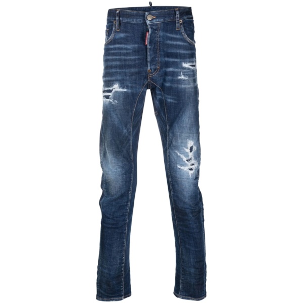 ripped slim-fit jeans