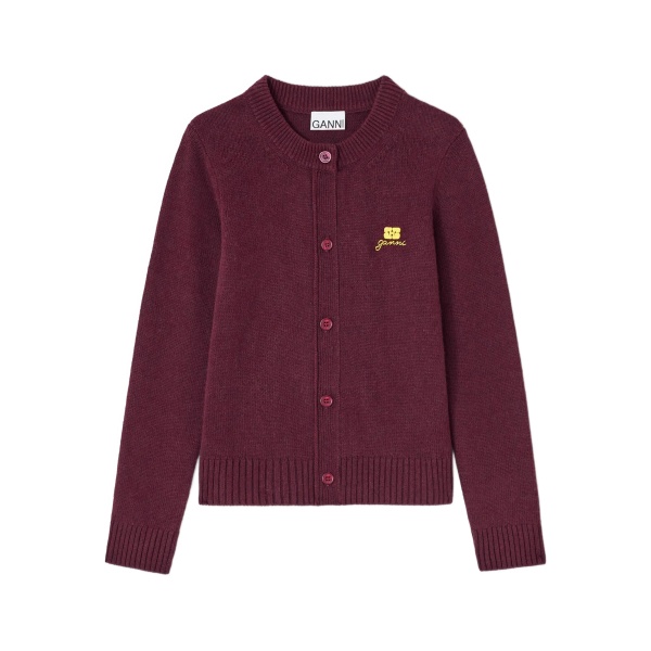 round-neck cardigan
