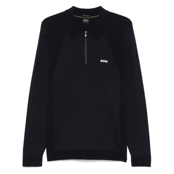 rubberised-logo polo shirt