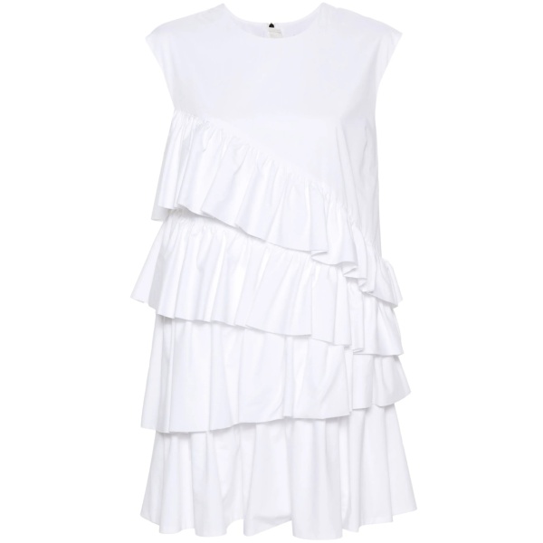 ruffle-detailing cotton dress
