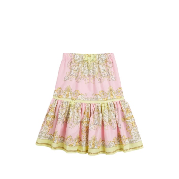 ruffled print skirt