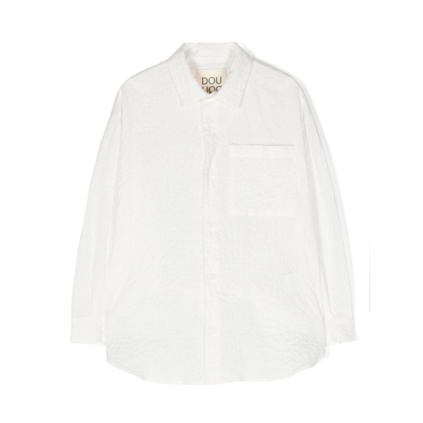 seersucker drop-shoulder shirt