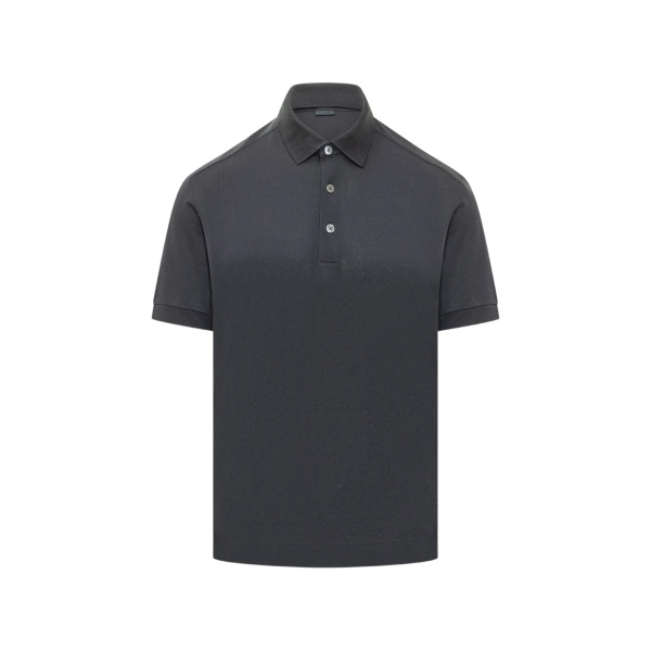 short-sleeve cotton polo shirt