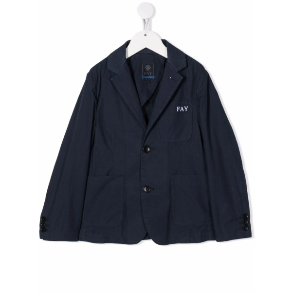 single-breasted cotton blazer