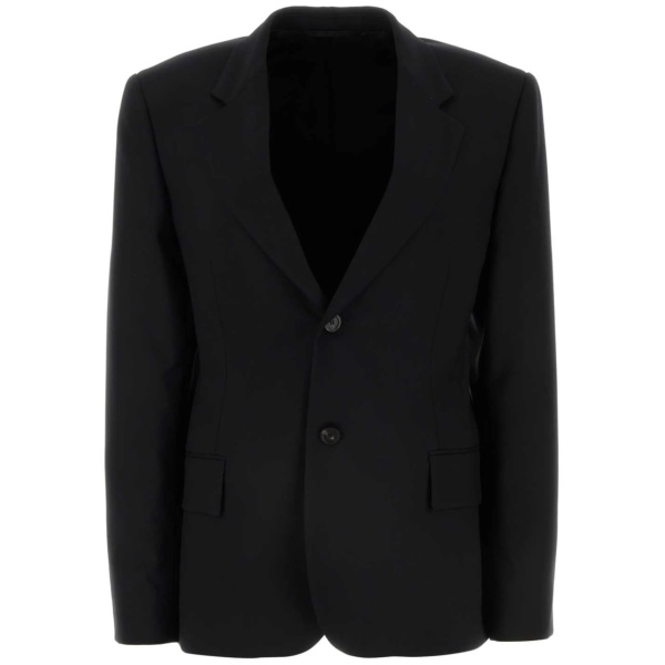 single-breasted wool blazer
