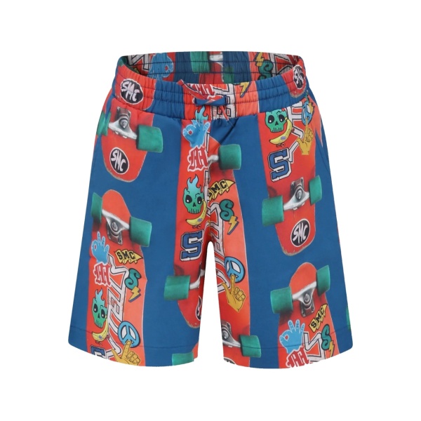 skateboard-print shorts