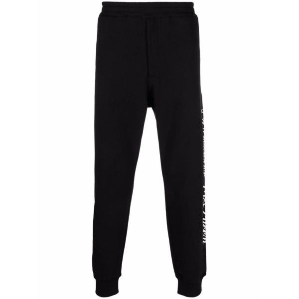 slim-fit cotton track pants