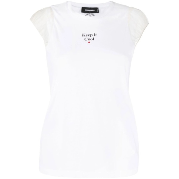 slogan print T-shirt