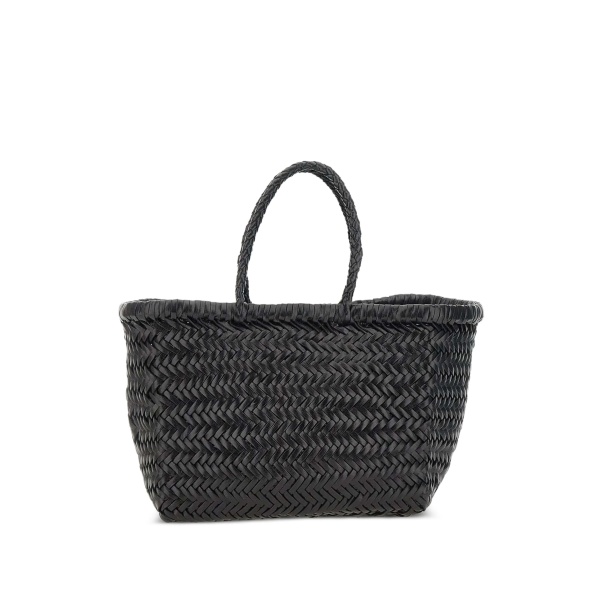 small Triple Jump woven leather tote bag