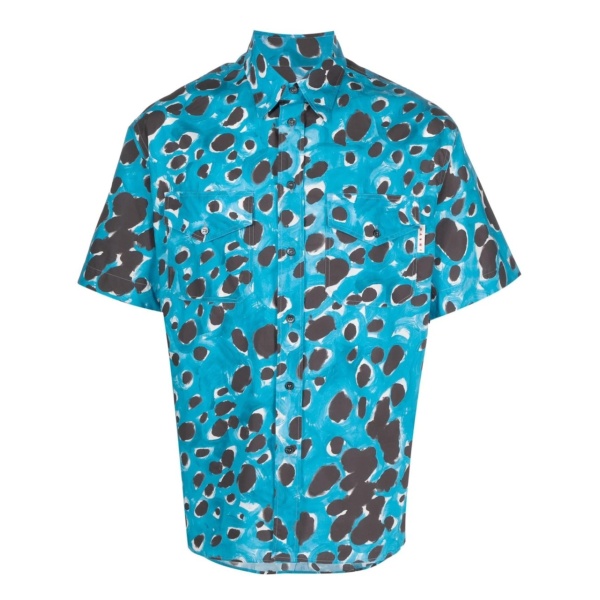 spot-print short-sleeve shirt