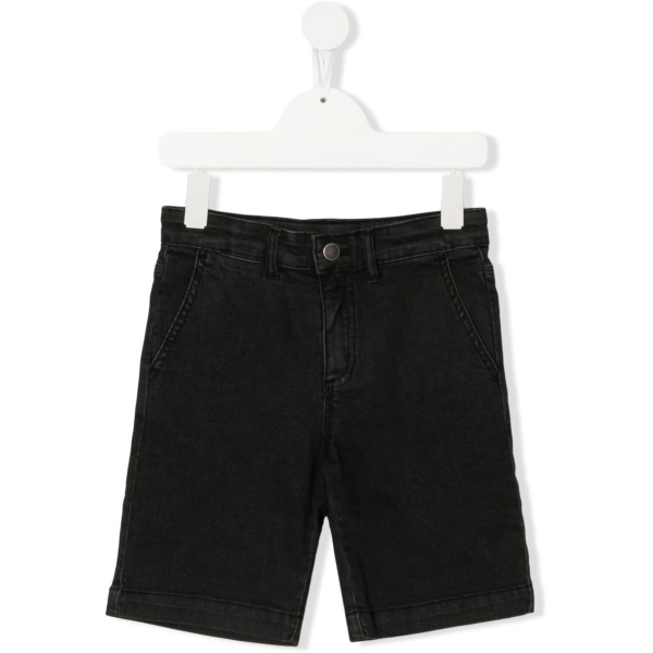 straight-leg denim shorts