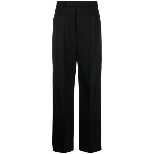 straight-leg wool tailored trousers