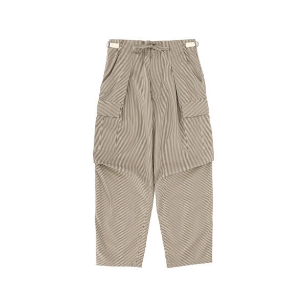 striped drawstring trousers
