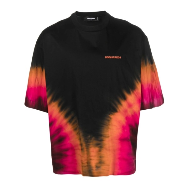 tie-dye logo-print T-shirt