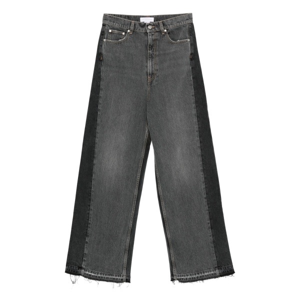 tonal panelled jeans