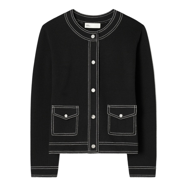 topstitch pocket cardigan