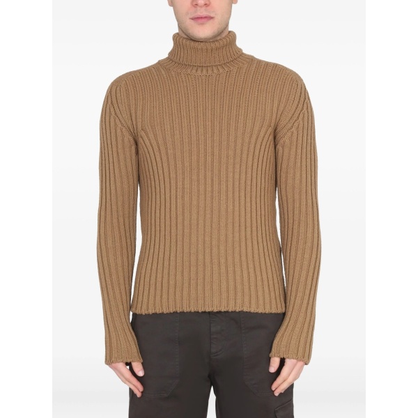 turtleneck ribbed sweater