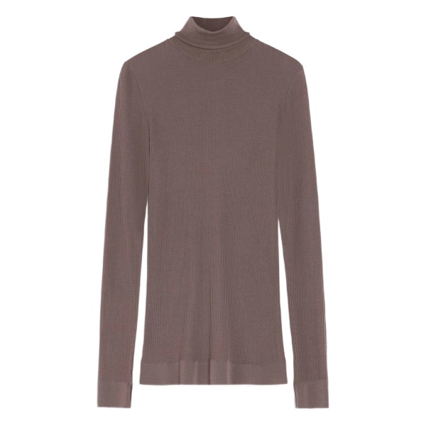 turtleneck ribbed top