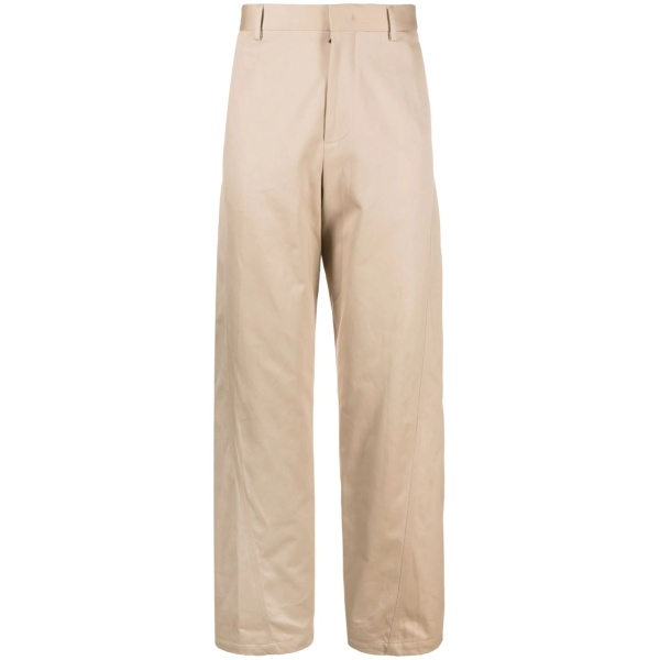 Twisted cotton chino trousers