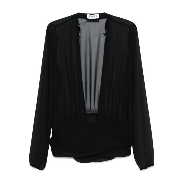 V-neck fringed blouse