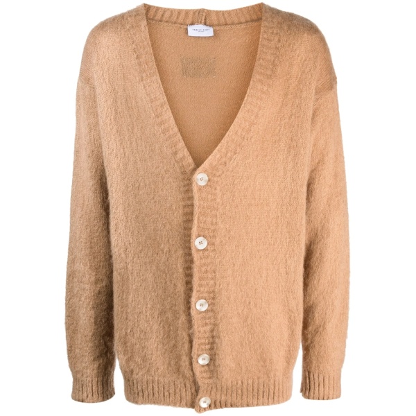 V-neck knitted cardigan