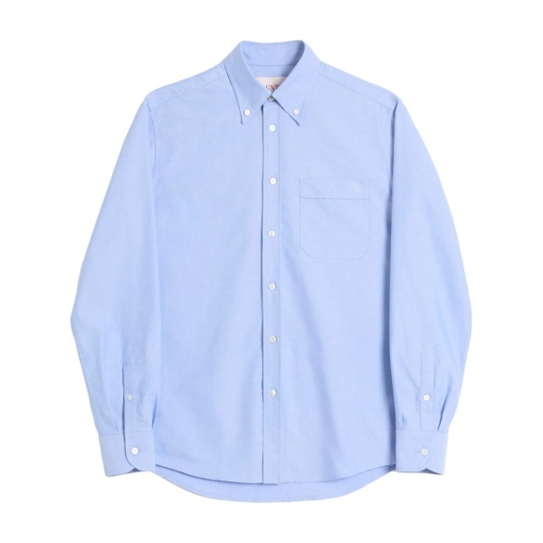 VLogo-embroidered cotton shirt