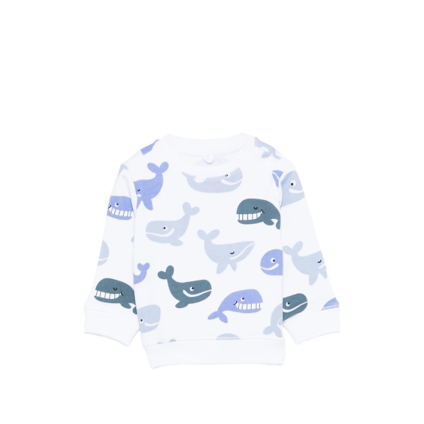whale-print sweatshirt