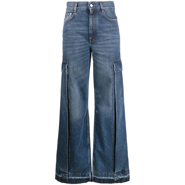 wide-leg cargo jeans