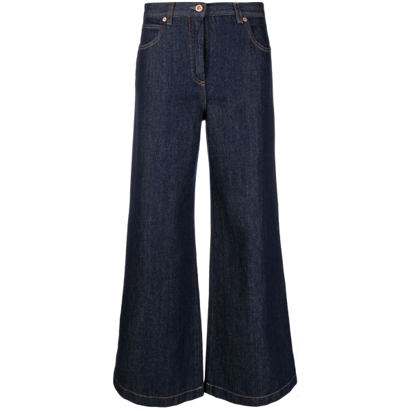 wide-leg flared jeans
