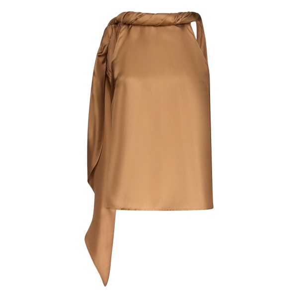 Wilma twisted-collar blouse