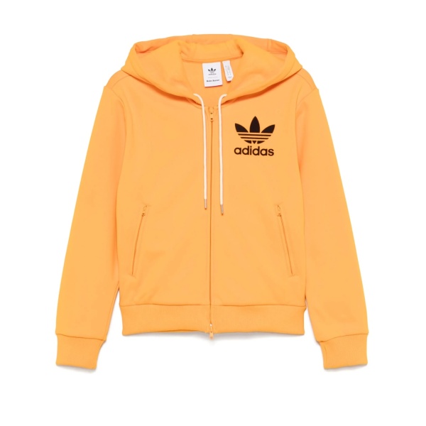 x Wales Bonner logo-flocked hoodie