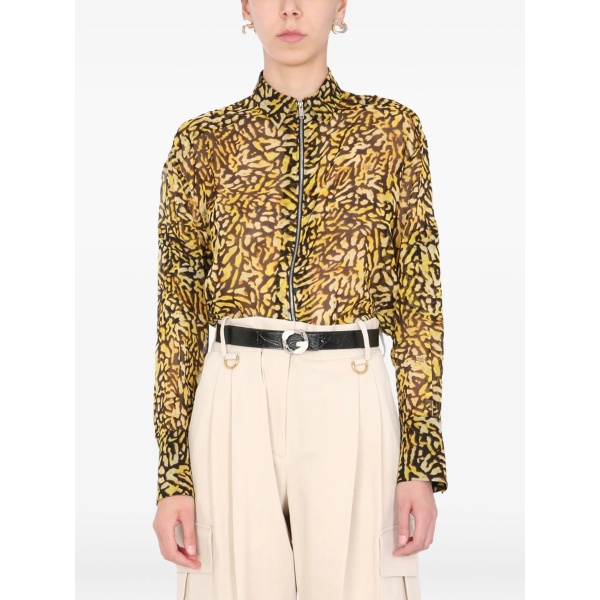 zip patterned shirt