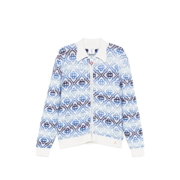 zip-up cardigan