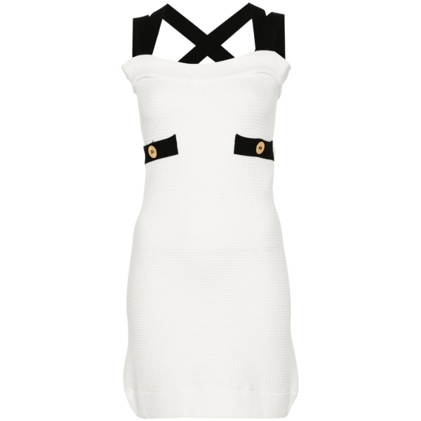 3D-knit double-strap minidress