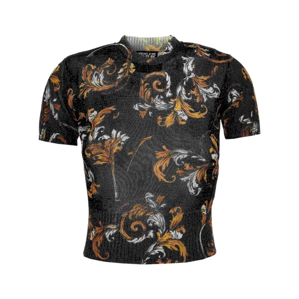Barocco-print knit T-shirt