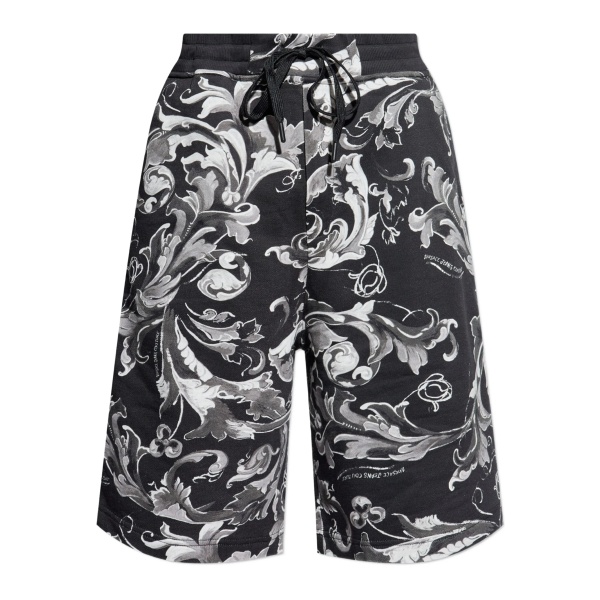 baroque-print drawstring shorts