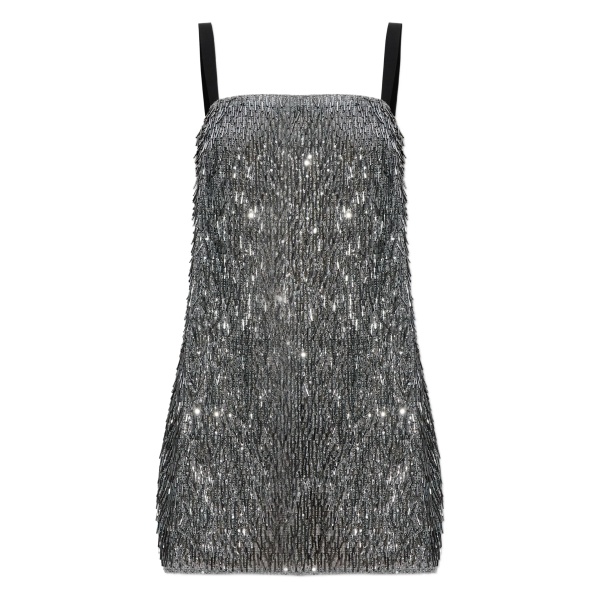 beaded strap dress