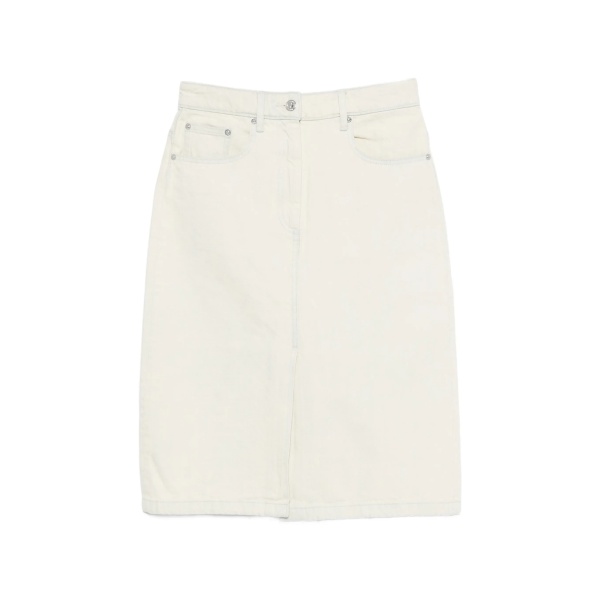 belt-loop midi skirt