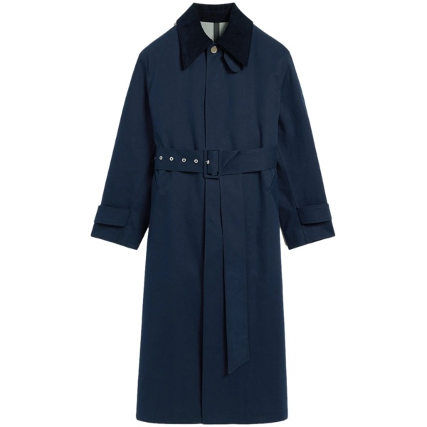 belted cotton trench coat
