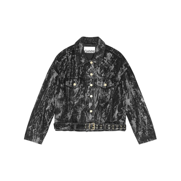 belted denim jacket