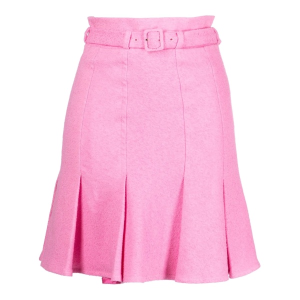 belted high-waisted skirt
