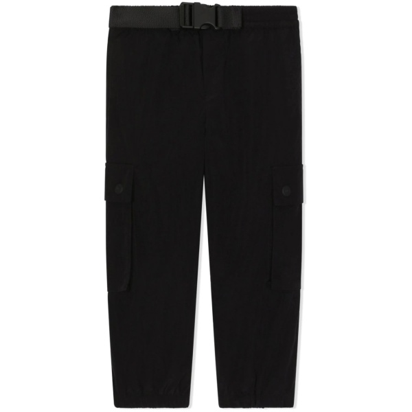 belted straight-leg trousers
