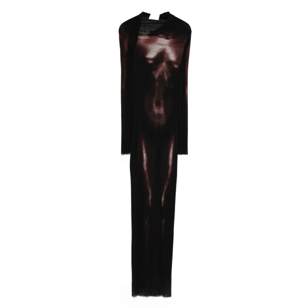 body-print long dress