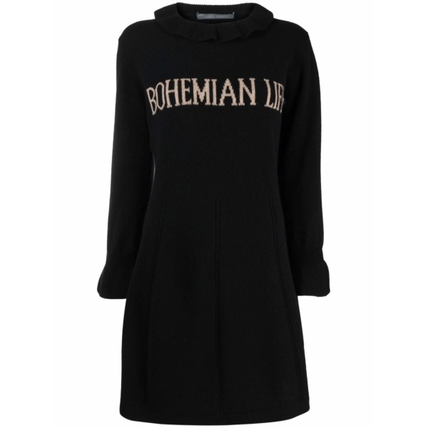 Bohemian Life intarsia-knit dress