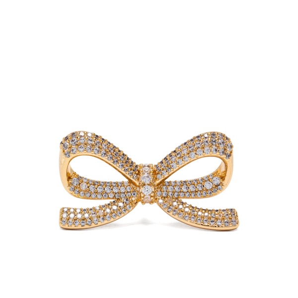 bow crystal earrings