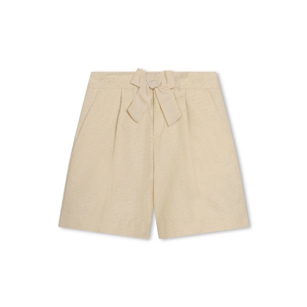 bow-detail cotton shorts