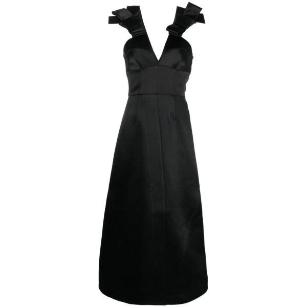 bow-detail midi dress