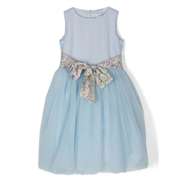 bow-detail tulle dress