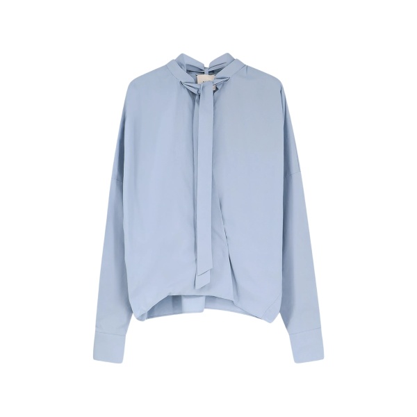 bow V-neck shirt