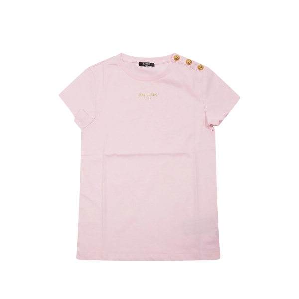 button detail T-shirt